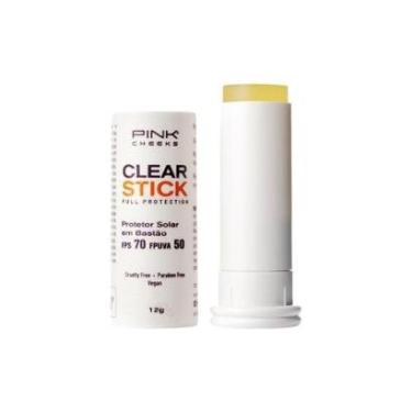 Imagem de Pink Cheeks Clear Stick FPS 70 FPUVA 50 Protetor Solar Facial Transparente 12g-Unissex