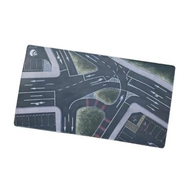 Imagem de oshhni Tapete para estacionamento em escala 1/64, tapete para cenário de garagem de carros em miniatura, enrolável, multifuncional, para rato de brinquedo de, 90x50cm