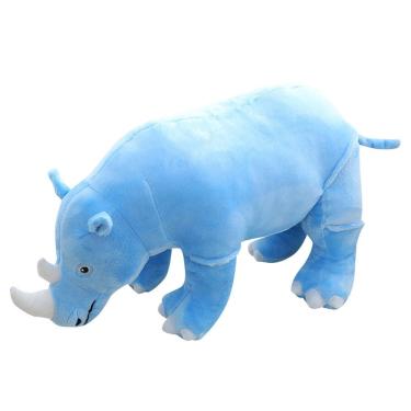 Imagem de Boneca de brinquedo de pelúcia Blue Rhinoceros 40cm em azul
