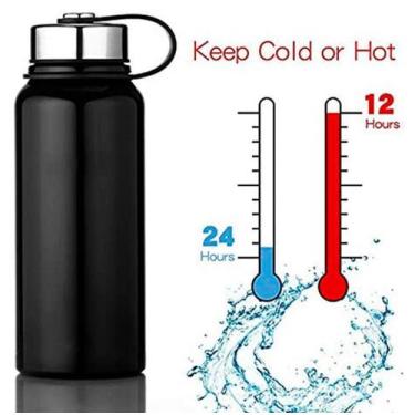 Imagem de Garrafa Térmica inox Conserva Água gelada café quente 1200ml - ZEM