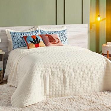 Imagem de Kit Colcha Matelassê Percal 300 fios Basic Casal 07 Peças 100% Poliést
