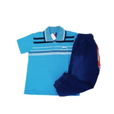 Imagem de Kit Conjunto Infantil bebê Estiloso Calça Jeans Jogger e Camiseta Gola