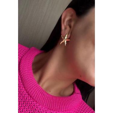 Imagem de Brinco Estrela do Mar Básica Dourado - Nilza Biju