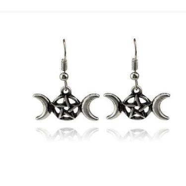 Imagem de Brinco Pentagrama Nordico Vikings Pendurado Vintage - 3I