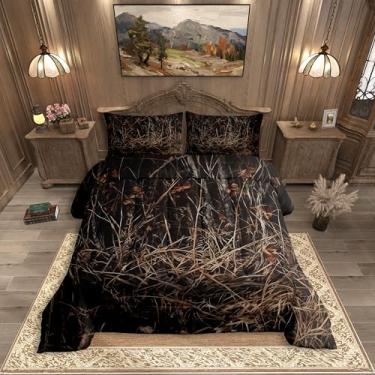 Imagem de Erosebridal Conjunto de edredom rústico, campo, campo, campo, campo, campo, campo, campo, campo, tamanho solteiro, para decoração de quarto de adultos, homens e mulheres