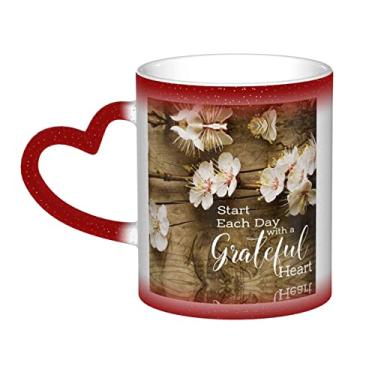 Imagem de Inspirational Quotes Fun Coffee Cup, Magic Heat Sensitive Color Changing Ceramic Cup 12 Oz, Para Café/Chá/Leite/Cacau, Para Adolescente/Aniversário/Festival/Presentes
