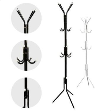 Imagem de Mancebo Cabideiro De Chão Porta Roupas 12 Ganchos Bolsa Casaco Chapéu 