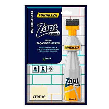 Imagem de FORTALEZA Zapt Cores Creme – Tinta para Rejunte Acrílico Líquido – Renovador de Cor com Alta Cobertura – Para Cerâmica, Porcelanato e Pastilhas – Uso Interno e Externo – 200ml