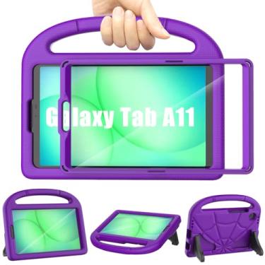 Imagem de Capa para Samsung Galaxy Tab A11/A9/A7 Lite para crianças de 8,7 polegadas, capa Lainergie leve à prova de choque para crianças com suporte para Galaxy Tab A9/A7 Lite, roxa