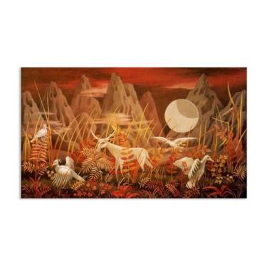 Imagem de Zeichn8u Remedios Varo Canvas Valley of the Moon Posters Wall Art Surrealism Home Decor Remedios Varo impressões artísticas pinturas sala de estar quarto presente decoração de parede 100 x 60 cm (39 x