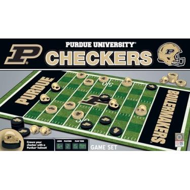 Imagem de Masterpieces Jogo de tabuleiro de damas Purdue Boilermakers oficialmente licenciado pela NCAA para famílias e crianças a partir de 6 anos