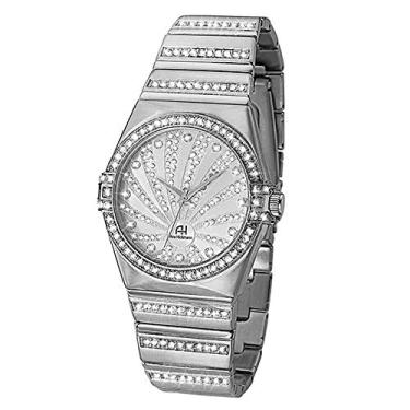 Imagem de Relógio Feminino Champion Ana Hickmann Prata AH28455Q Colar e Brincos