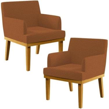 Imagem de Kit 02 Poltronas Decorativa Para Sala De Estar E Recepção Beatriz W01 