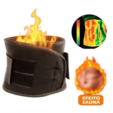Imagem de Cinta Modelador Redutor Abdominal Efeito Sauna Suor Suporte Lombar - A