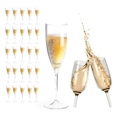 Imagem de Kit 50 Taças Champagne Acrílico 160ml PS Cristal Virgem para Festas, Casamentos e Eventos