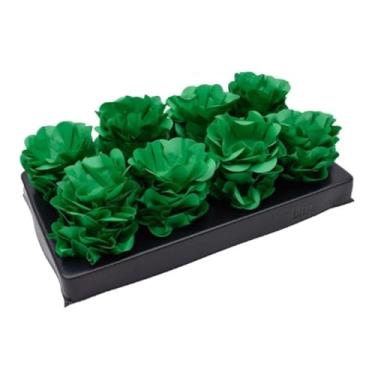 Imagem de Forminhas para Doces Finos em Formato de Flor 40 Unidades | Duas Camadas de Pétalas | Base 3cm para Bombom | Ideal para Casamentos, Festas, Aniversários e Batizados (Verde)