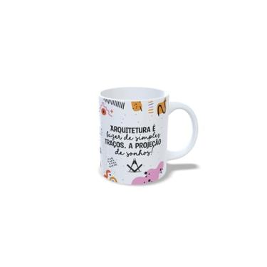 Imagem de Caneca de Cerâmica 325ml Profissões em Cores, Design Advogado, Branco com Padrão Colorido (17866)