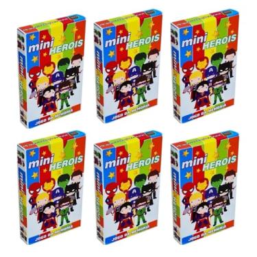 Imagem de 15 Jogos Da Memória Tematico Mini Heróis Kit Festa Lembrancinha Infantil Aniversário Prenda Junina