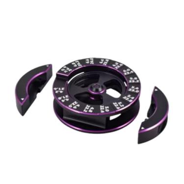 Imagem de Fenteer Régua de Medição de Altura do Eixo para Carro RC, Robusta e Prática, Ferramenta Circular de Metal para Medição de Veículos RC 1/10 e Carros de Hobby, Preto Roxo