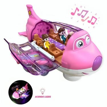 Imagem de Brinquedo Infantil Avião Musical Gira E Vira Robô