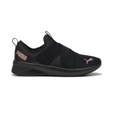 Imagem de PUMA Tênis feminino Softride Harli sem cadarço, Preto e preto e rosa dourado Ah25, 36