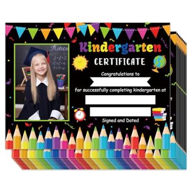 Imagem de AnyDesign Certificados de jardim de infância Diploma pré-escolar colorido certificado de graduação pré-escolar suprimentos de papel para crianças estudantes professores parabéns festa de graduação, 25