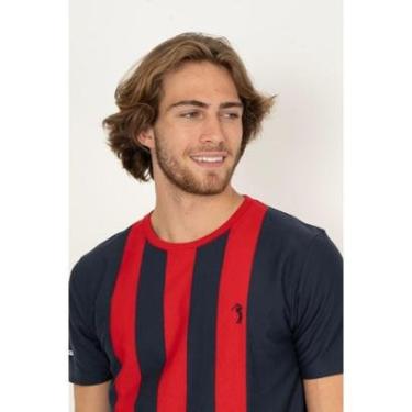 Imagem de Camiseta Listrada Aleatory Refined Vermelha-Masculino