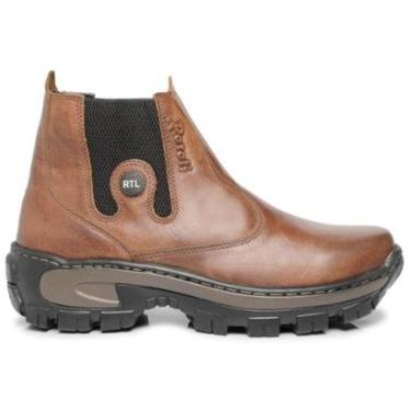 Imagem de Bota Botina Couro Legitimo Confort Tamanho Especial Big Trabalho Rotoli-Masculino