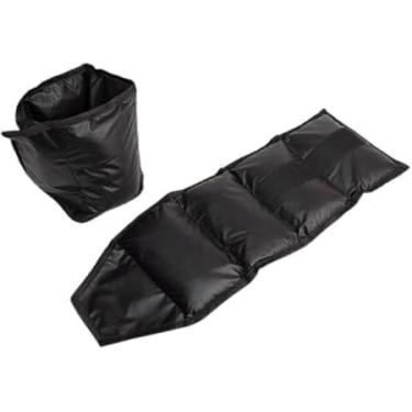 Imagem de Caneleira Tornozeleira de 0,5 kg Academia Fisioterapia Ginástica Pilates e Treino Funcional Cor Preta
