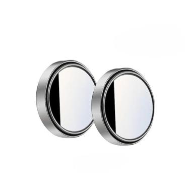 Imagem de Espelho Retrovisor Infinito: Kit Ponto Cego Retrovisor com Espelho Redondo Convexo Adesivo 360 Graus - Espelho de Ponto Cego para Carro ao Inverter(2,prata)