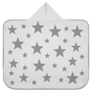 Imagem de Toalha Baby C/ Capuz Tecebem Estampada Kinder Filipa Cinza