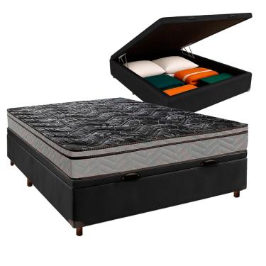 Imagem de Colchão Casal D28 + Bau Preto - Conforto Paropas