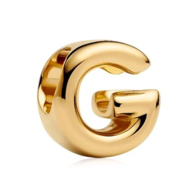 Imagem de Amieween Pingentes com letra inicial G banhado a ouro 14K, mulheres, presentes, amor, mãe, família, amiga, aniversário, Natal, Dia das Mães, Dia dos Namorados, pulseiras e colares, pingente A-Z para