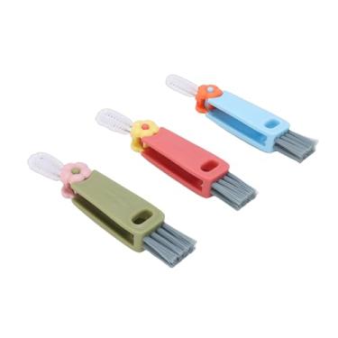 Imagem de Brrnoo Escova de Limpeza para Tampa de Copo de 3 Unidades, Escova Multifuncional para Limpeza de Garrafas Com Cabeças Giratórias de 180 ° e Gancho Removível, para Copos de Vidro,