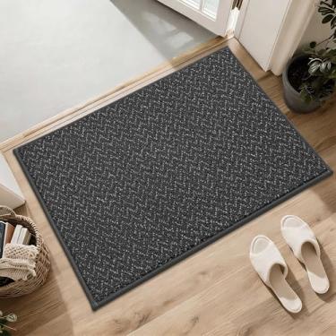 Imagem de COSY HOMEER Tapete de porta 43,2 cm x 76,2 cm antiderrapante absorvente tapetes de entrada capachos de sujeira tapetes de entrada laváveis tapete de entrada baixa para porta traseira e tapetes de