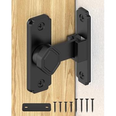 Imagem de SecureLatch Fechadura de porta de celeiro flip de 90 graus, trava pequena de ângulo reto, travas de porta deslizante para armários, banheiro, celeiro, galpão, jardim, janela - ferragens de segurança e