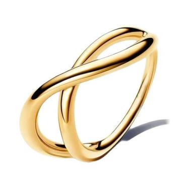 Imagem de Anel Feminino De Prata Esterlina 925 Banhado a Ouro 18K Com Pérola Geo