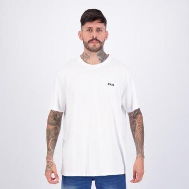 Imagem de Camiseta Fila Regular Classic Branca e Preta, M