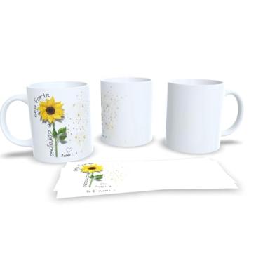 Imagem de Caneca de Cerâmica Branca Dia Internacional da Mulher, Design Floral com Frase Motivacional, Acabamento Brilhante (4)