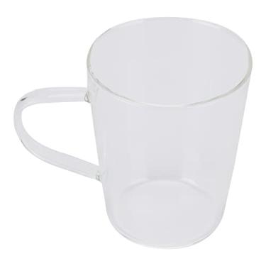 Imagem de Phefop Copo de Leite de 380ml, Caneca de café de Vidro Com Alto Teor de Borosilicato, Vidro Térmico Resistente Ao Calor para Residências, Cafés e Hotéis (Transparente)