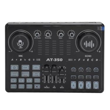 Imagem de aqxreight Mixer Profissional de Placa de Som Ao Com Luz LED Trocador de Voz Múltiplos Efeitos Sonoros Gravação de Placa de Som para Microfone 48V e Total de Distorção Suporta Cartão de Qualidade