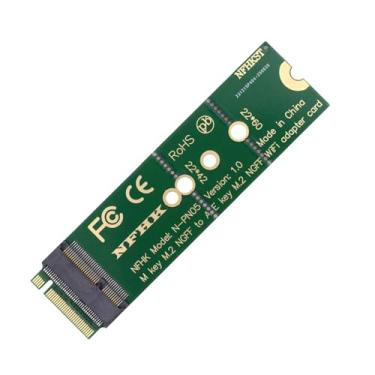 Imagem de NFHK Placa Riser WiFi NGFF Key-E placa de rede sem fio para M.2 NGFF Key-M NVME adaptador SSD compatível com Wifi6 WIFI7
