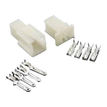Imagem de AMSOH 10 conjuntos/lote 2,8 mm 2/3/4/6/9 pinos automotivo 2,8 conector de fio elétrico macho fêmea kits de plugue de terminal de cabo motocicleta ebike carro (10 conjuntos de 4 pinos)