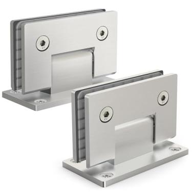 Imagem de Dobradiça de porta de chuveiro de vidro de latão sólido resistente de 90 graus