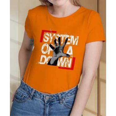 Imagem de Camiseta Camisa Adulto Feminina Masculina Algodão Banda de Rock System