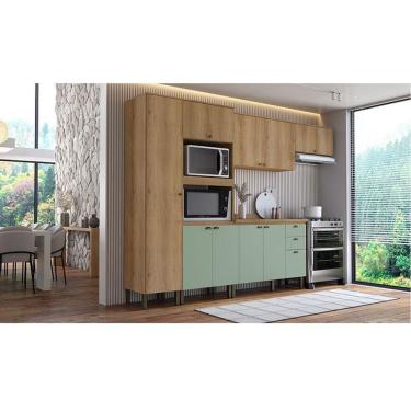 Imagem de Cozinha Modulada Finesse Ambiente Composição 29 Capuccino Menta - Thb