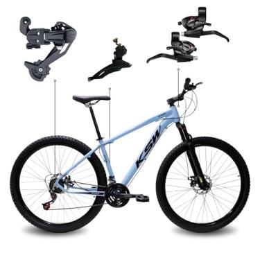 Imagem de Bicicleta Aro 29 KSW XLT 21 Marchas Quadro Alumínio Freio a Disco Mecânico MTB (Azul Claro, 15)
