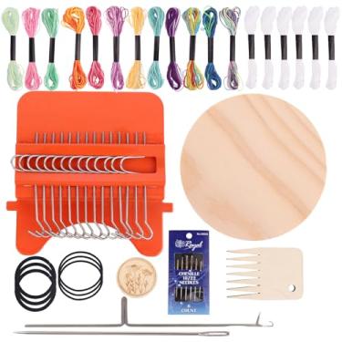 Imagem de Kit de Mini Tear de Cerzir com 14 Ganchos, Estilo Speedweve para Reparar Calças Ganga Roupa meias e Trabalhos Manuais Ferramenta para Reparações Domésticas e Artesanato