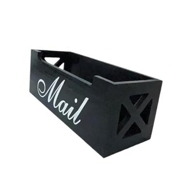 Imagem de Generic Organizador de Correspondências para Mesa, Versátil, Ideal para Decoração de Escritório em Casa, Suporte Decorativo e Compacto para Montagem na, Preto