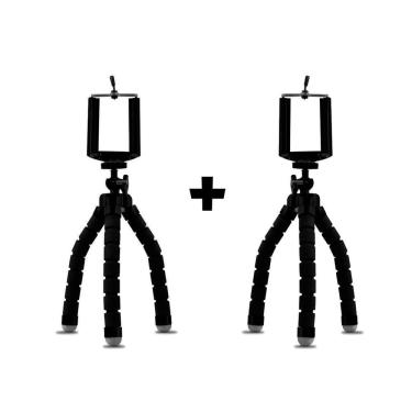 Imagem de Tripé Celular Camera Mini Tripe Kit 2 Lojinha
